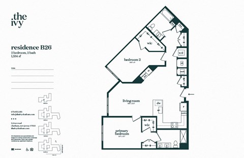 B26-AP-B17 Floor Plan at The Ivy, Chatham, NJ 07928